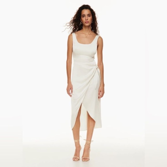 Aritzia Wilfred Saturn Cream Sleeveless Dress - Picture 2 of 4
